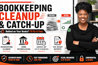 do bookkeeping cleanup and catch up in quickbooks or xero