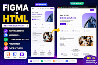 convert figma to responsive HTML CSS website