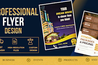 design professional flyer, poster in canva
