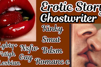 be your erotic ghostwriter for custom romance, bdsm, mm and lesbian stories