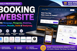 build nicepage pinegrow mobirise weblium mozello dorik readymag booking website