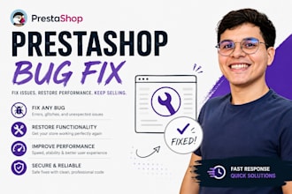 fix prestashop bugs, module errors, checkout issues with expert troubleshooting