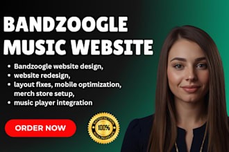 design or build converting bandzoogle music website