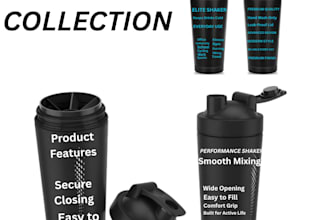 design modern bottle label for water bottle, shaker and tumbler