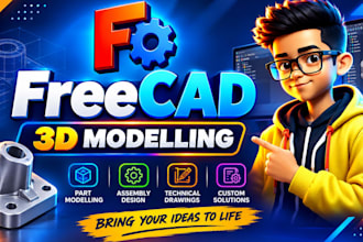 3d cad models in solidworks, fusion 360, catia and freecad