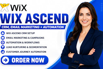 setup wix ascend crm, email marketing, wix automation, wix workflows and forms