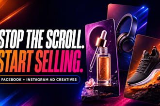 design facebook and instagram ad creatives for ecommerce brands