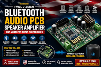 design bluetooth audio pcb and speaker amplifier