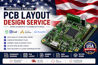design a professional pcb layout in kicad, altium designer, or easyeda