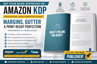 fix rejected book for amazon kdp book formatting resize book cover book interior