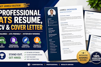 write professional ats resume cv cover letter