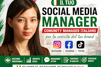 be your italian social media manager and community manager for growth