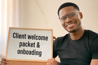 create a real estate client welcome packet and onboarding guide