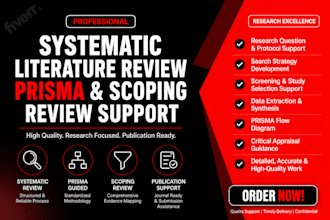 support your systematic literature review, prisma and scoping review project