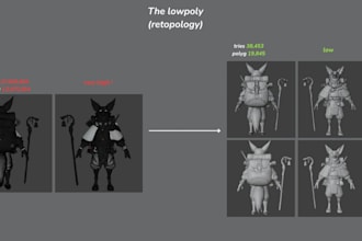 optimize and bake highpoly 3d models for games and animation