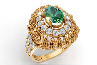 create a 3d cad jewelry design for 3d printing and rendering for manufacturing