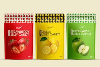 do pouch design, pouch packaging design, label design and product label design