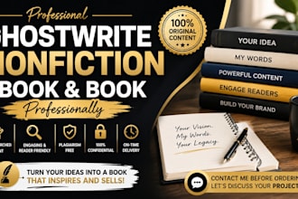 ghostwrite nonfiction ebook and book professionally