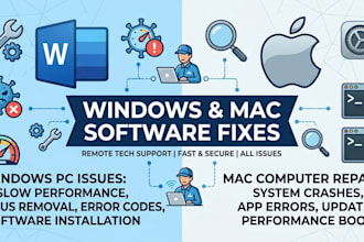 fix all windows and mac operating system issues all versions