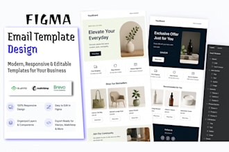 design figma email template, newsletter for klaviyo mailchimp responsive email