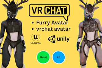 do custom furry avatar vrchat avatar 3d fursonal anthro avatar anime nsfw