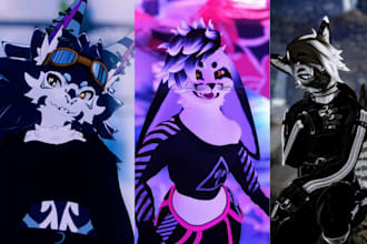 do custom furry avatar vrchat avatar 3d fursonal anthro avatar anime nsfw