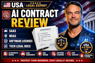 review USA ai contracts saas agreement technology legal documents ndas licensing