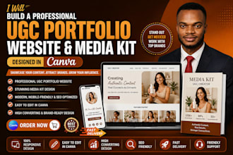 build a professional ugc portfolio website and media kit in canva