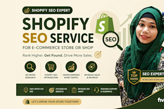 perform shopify SEO service for ecommerce store, shop, or products