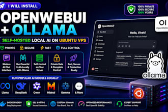 install openwebui and ollama for self hosted local ai on ubuntu vps