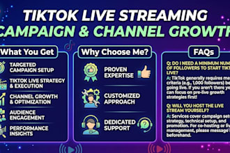 do tik tok live streaming campaign, tiktok channel growth