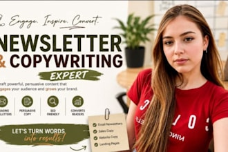 write engaging newsletters, email copy, and sales emails that convert