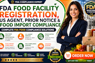 fda food facility registration, US agent,prior notice and food import compliance