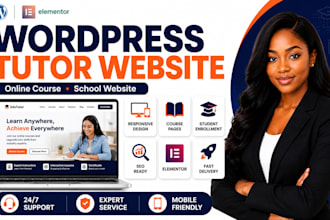 design wordpress tutor online course school website