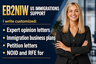 write eb2niw expert opinion letters and business plans for uscis petitions