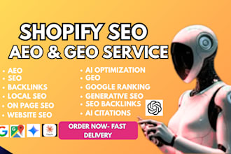 do shopify SEO  GEO  aeo and conversion optimization for more sales