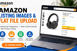 create amazon product listing images infographic and upload via flat file