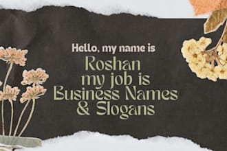 create catchy business names and memorable slogans