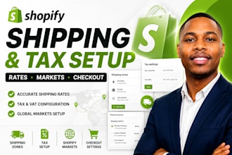 setup shopify shipping tax rates markets and checkout settings domestic