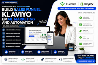 build sales funnel, klaviyo email marketing and automation