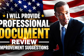 provide professional document review improvement suggestions