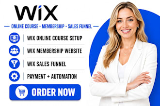 do wix membership website design, wix onine course website and wix sales funnel