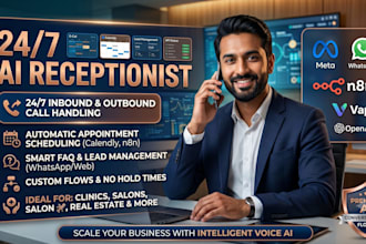 build an ai receptionist using n8n and vapi or retell