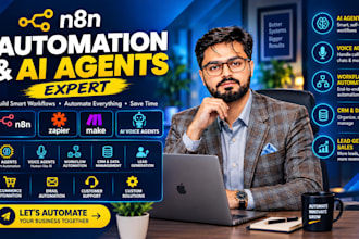 make automation, make com, zapier ,ai agents, make com and n8n workflows