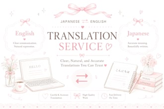 english to japanese, japanese to english translation