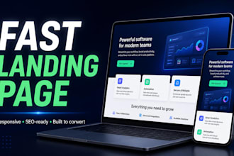 build a fast responsive landing page with basic SEO