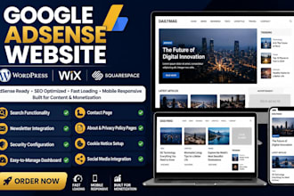 design a google adsense approved wordpress website for monetization