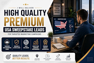 deliver high quality premium USA sweeps leads for targeted marketing campaigns