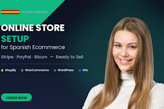 design your spanish language online store ready to sell