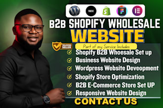design or redesign b2b business website, shopify website and wordpress website
